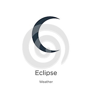 Eclipse icon vector. Trendy flat eclipse icon from weather collection isolated on white background. Vector illustration can be