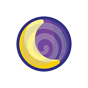 eclipse moon. Space science astronomy icon symbol