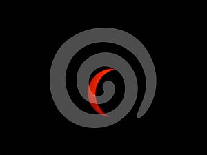 Eclipse of the sun . cloudy landscape