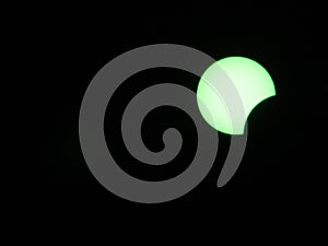 Eclipse of the sun . cloudy landscape