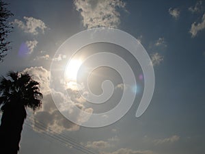 eclipse of the sun . cloudy landscape