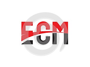 ECM Letter Initial Logo Design Vector Illustration