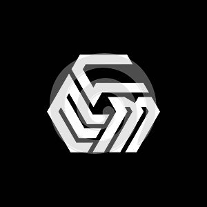 ECM letter logo design on black background. ECM creative initials letter logo concept. ECM letter design