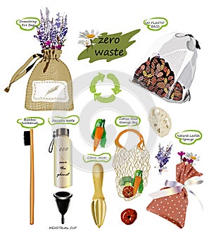 Illustration of zero waste collection