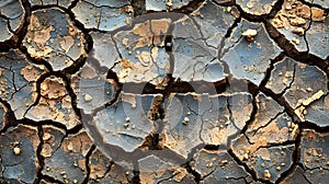 Eco Alarm: Parched Earth\'s Cry. Concept Climate Action, Environmental Awareness, Water