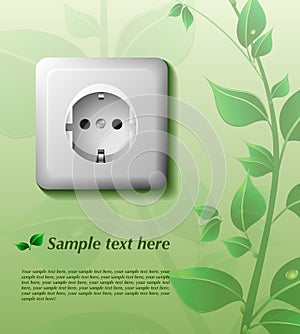 Eco background with power outlet
