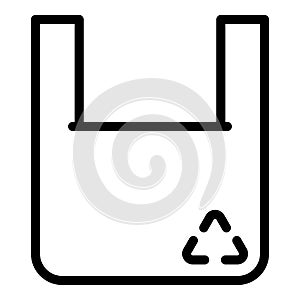 Eco bio bag icon, outline style
