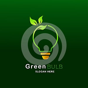 eco bulb templates. Green concept. Safe idea.