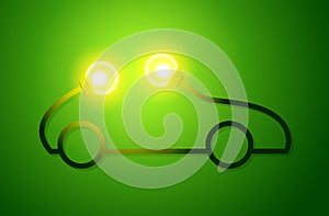 Eco car concept green drive