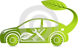 Eco car service logo