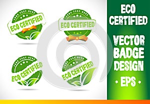 Eco certified Badge Vector