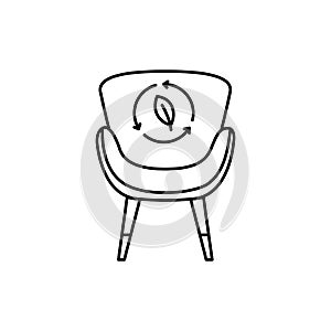 Eco chair color line icon. Pictogram for web page, mobile app