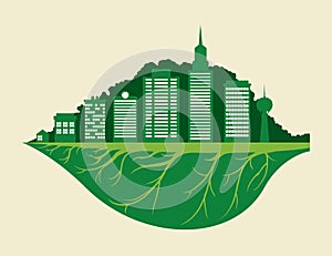 Eco city design vector illustration eps10 graphic