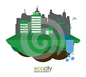 Eco city design vector illustration eps10 graphic