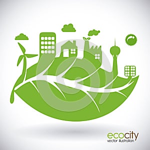 Eco city design vector illustration eps10 graphic