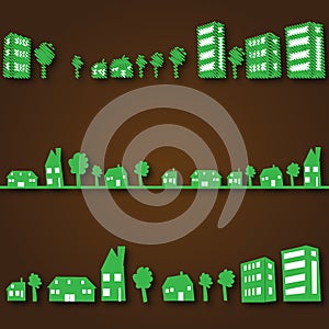eco-city with eco-homes