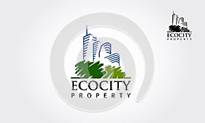 Eco City Property Vector Logo Template.