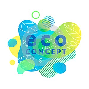 Eco concept with bright liquid shapes