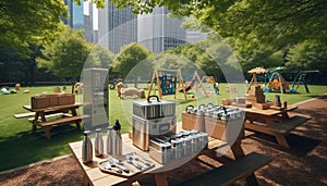 Eco-Corporate Picnic, AI generated image