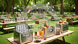 Eco-Corporate Picnic, AI generated image