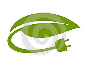 Green electricity icon