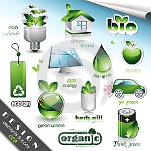 Eco Design Elements and Icons