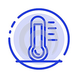 Eco, Ecology, Energy, Environment, Green Blue Dotted Line Line Icon