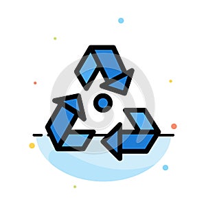 Eco, Ecology, Environment, Garbage, Green Abstract Flat Color Icon Template