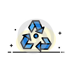 Eco, Ecology, Environment, Garbage, Green  Business Flat Line Filled Icon Vector Banner Template