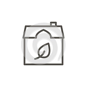 Eco, ecology, house vector icon. Simple element illustration from UI concept. Eco, ecology, house vector icon. Real estate concept