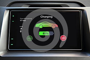 Eco electric car touch multimedia system with charging battery