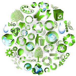 Eco end recycle symbols