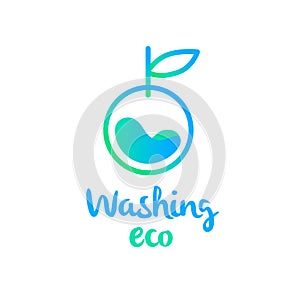 Eco, energy efficiency washing business. Self-service laundry lo