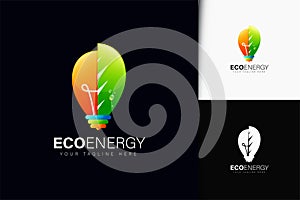 Eco energy logo design with gradient