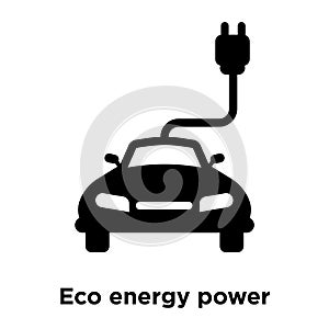 Eco energy power icon vector isolated on white background, logo
