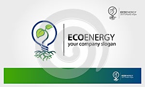 Eco Energy Vector Logo Template.