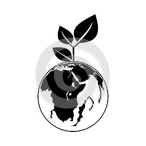 Eco environment. Save earth and ecology icon. vector illustration