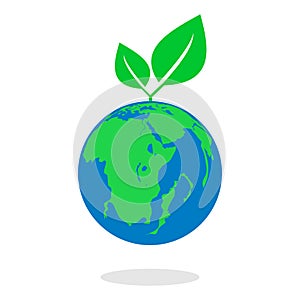 Eco environment. Save earth and ecology icon. vector illustration