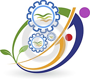 Eco factory friendly logo