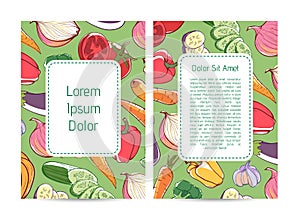 Eco farm products advertising with vegetables