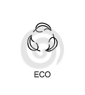 Eco flat icon