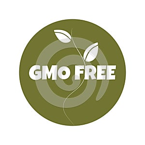 Eco food.Eco.Non-GMO label.Ecology icon.Organic.Label for GMO.