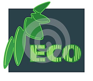 Eco food logo, organic bio products simbol, eco friendly, vegan icons, ecology.