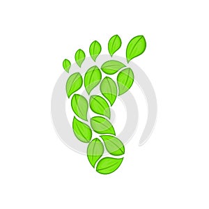 Eco footprint icon, cartoon style