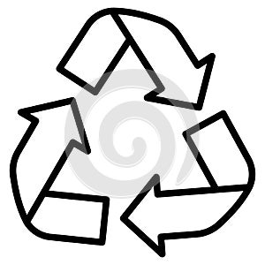 Eco friendly alternative energy source and waste recycling icon, concept green eco earth black simple flat vector illustration,