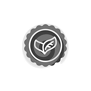 Eco friendly badge vector icon