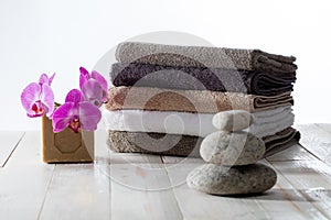 Eco-friendly bath or homemade laundry wash with zen pebbles