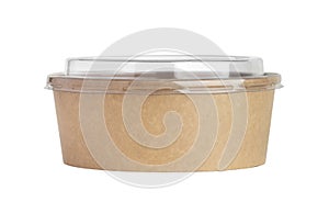 Eco-friendly biodegradable food takeaway container disposable food kraft paper box packaging.