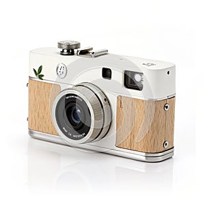 Eco-Friendly Camera Concept isolated on white background