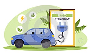 Eco friendly car vector concept